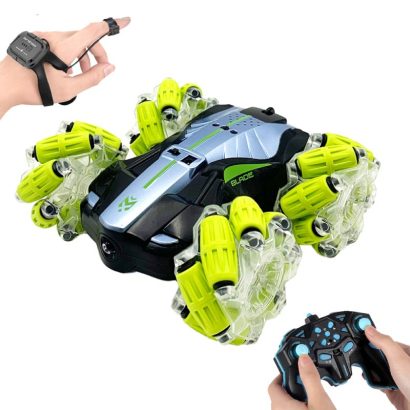 Αυτοκίνητο ακροβατικών με τηλεχειριστήριο AiJH, LED, μουσική, πράσινο